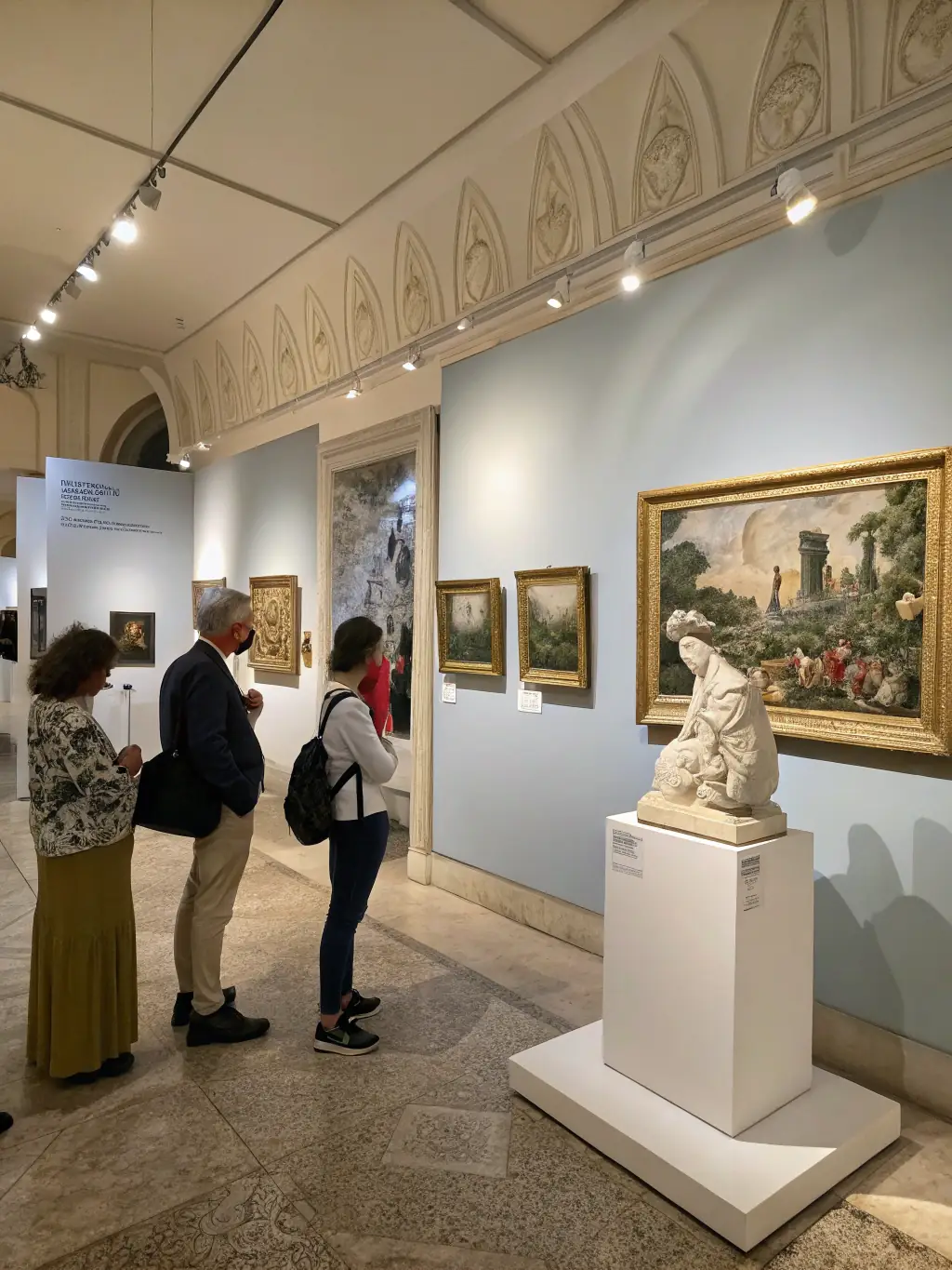 A photograph of a RHYZOM-organized art exhibition featuring contemporary artworks from the Indian Ocean region, highlighting the organization's commitment to promoting artistic expression.