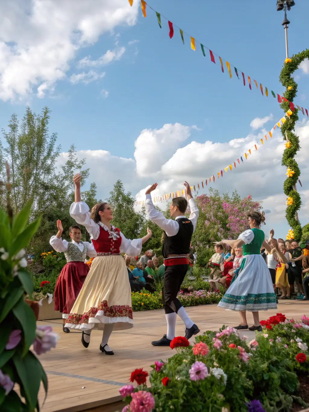 A photograph of a dance performance during a RHYZOM cultural festival, highlighting the diversity and richness of artistic expression.